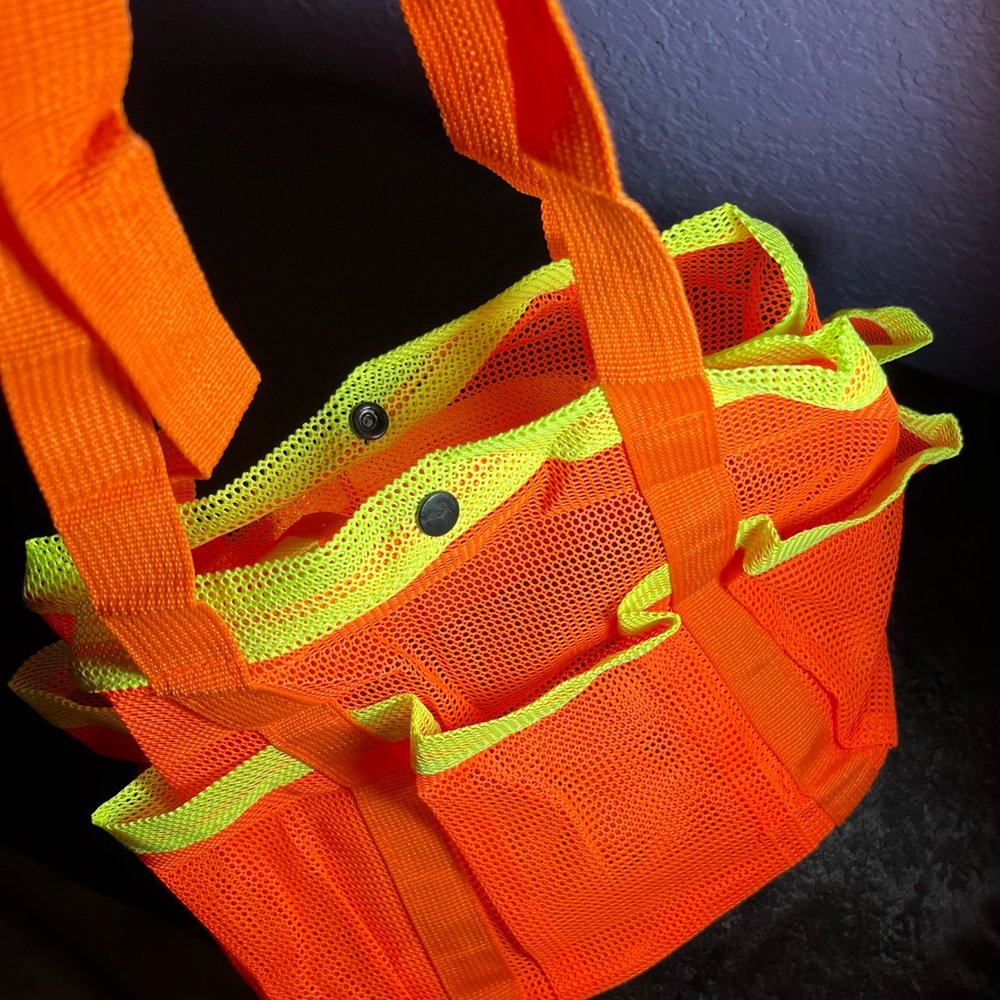 Orange and Yellow Mesh Tote Bag